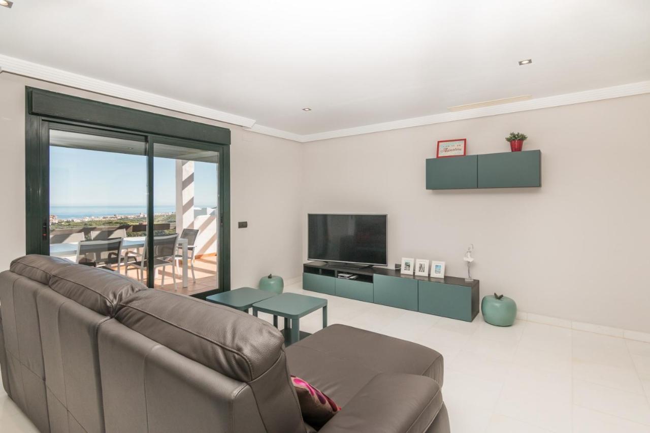 2186-Luxury Sea View Penthouse In Casares Costa Apartman Kültér fotó